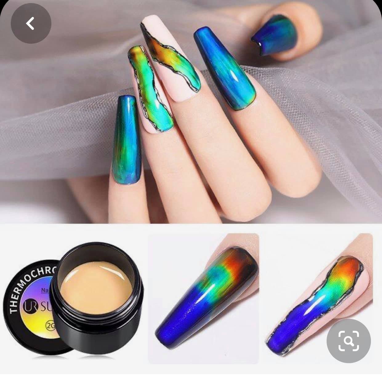 Thermochromic Liquid Pen Neon Auroras Nail Color Changing Gel Nail Polish Soak Off UV Gel Varnish Nail Art Gel Kit