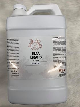 JL LUX Professional EMA Liquid Monomer Acrylic Nail System MMA Free No Yellowing Made In USA gallon