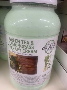 Scent Xperience Organic Therapy Cream 1 Gal - Green Tea & Lemongrass
