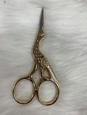 BIHRTC 3.6" Gold Stainless Steel Sharp Tip Classic Stork Scissors Crane Design Sewing Scissors DIY Tools Small Shear for Crafting,Embroidery,Needle Work, Art Work & Everyday Use
