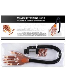 Adjustable Nail Training Hand Practice Trainer Manicure Art Model Salon DIY Tool with 100Pcs Tips