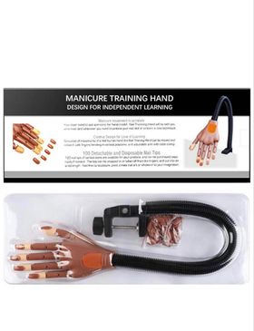 Adjustable Nail Training Hand Practice Trainer Manicure Art Model Salon DIY Tool with 100Pcs Tips