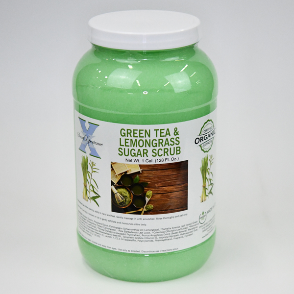 Scent Xperience Organic Sugar Scrub 1 Gal - Green Tea & Lemongrass