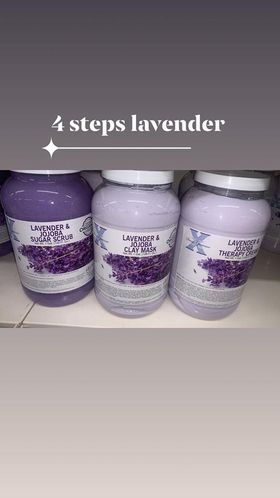 Scent Xperience Organic BATH SALTS,THEAROPY CREAM,CLAYMASKS, Sugar Scrub 1 Gal –LAVENDER JOJO
