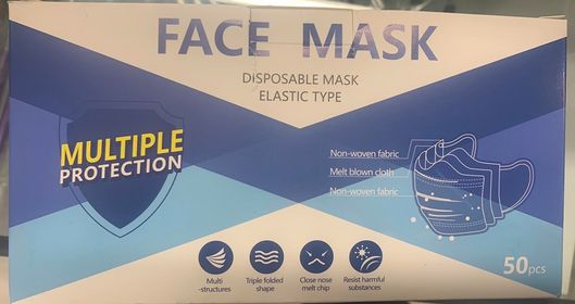 3 ply face masks box 50pk - Image 2