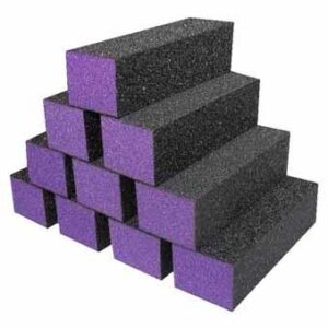 Purple Buffer Black Grit Premium 3-Way pk 10pcs