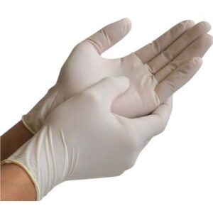Powder Free Latex Gloves small Natural colour latex gloves box 100pcs