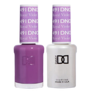 DND Royal Violet – 491  Gel polish and matching varnish