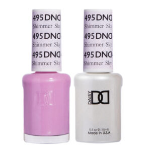 DND Shimmer Sky – 495  Gel polish and matching varnish