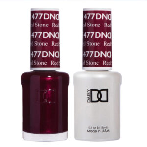 DND Red Stone – 477  Gel polish and matching varnish