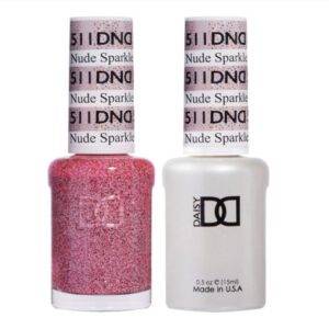 DND – Nude Sparkle 511 Gel polish and matching varnish