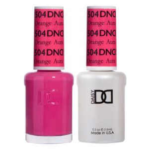 DND Orange Aura – 504 Gel polish and matching varnish