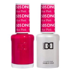 DND Hot Pink – 505   Gel polish and matching varnish
