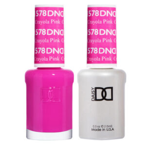 DND – Crayola Pink 578 Gel polish and matching varnish
