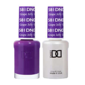 DND – Grape Jelly 581   Gel polish and matching varnish