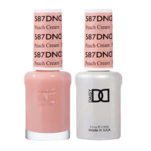 DND – Peach Cream 587 Gel polish and matching varnish