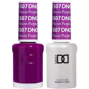 DND Neon Purple – 507 Gel polish and matching varnish
