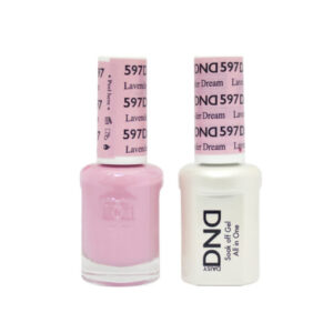 DND – Lavender Dream 597 Gel polish and matching varnish