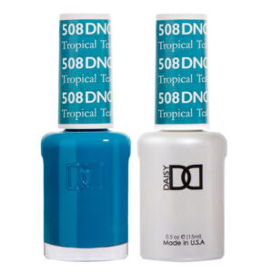 DND Tropical Teal – 508 Gel polish and matching varnish