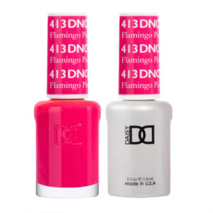 DND Flamingo Pink – 413 Gel polish and matching varnish