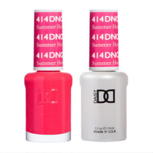 DND Summer Hot Pink – 414 Gel polish and matching varnish
