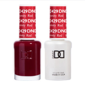 DND Boston University Red – 429 Gel polish and matching varnish