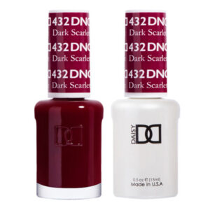 DND Dark Scarlet – 432 Gel polish and matching varnish