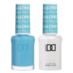 DND Baby Blue – 436 Gel polish and matching varnish