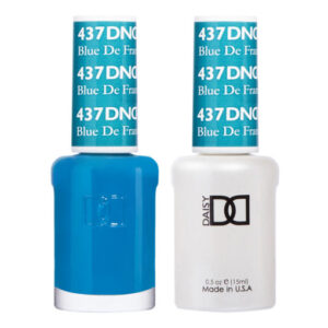 DND Blue De France – 437 Gel polish and matching varnish