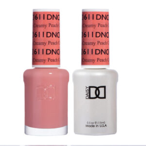 DND – Creamy Peach 611 Gel polish and matching varnish