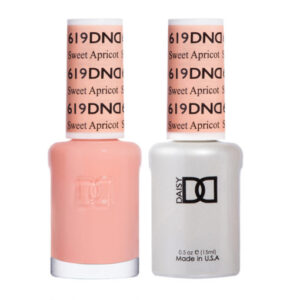 DND – Sweet Apricot 619 Gel polish and matching varnish
