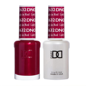 DND – Lady In Red 632 Gel polish and matching varnish