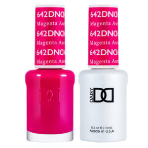 DND – Magenta Aura 642 Gel polish and matching varnish