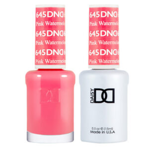 DND – Pink Watermelon 645 Gel polish and matching varnish