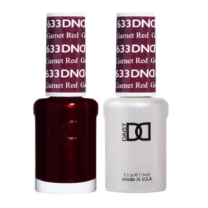 DND -Garnet Red 633   Gel polish and matching varnish