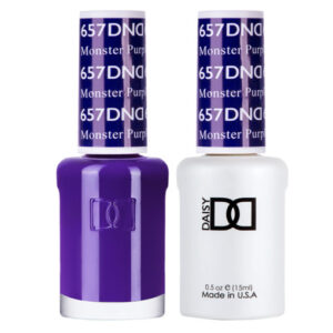 DND – Monster Purple 657 Gel polish and matching varnis