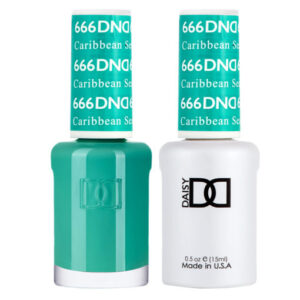 DND – Caribbean Sea 666 Gel polish and matching varnish