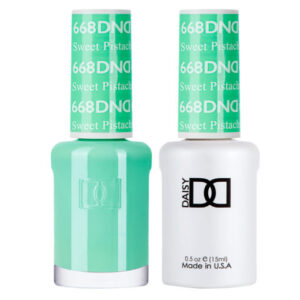 DND – Sweet Pistachia 668 Gel polish and matching varnish