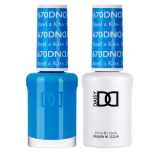 DND – Steel a Kiss 670 Gel polish and matching varnish