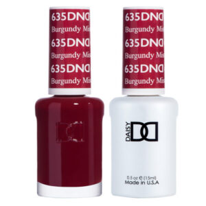 DND – Burgandy Mist 635 Gel polish and matching varnish
