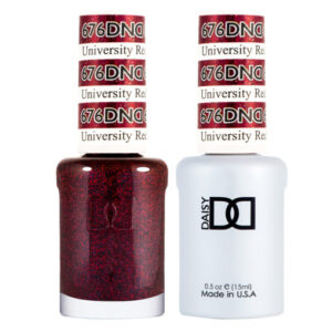 DND – Universal Red 676 Gel polish and matching varnish