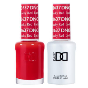 DND – Lucky Red 637 Gel polish and matching varnish