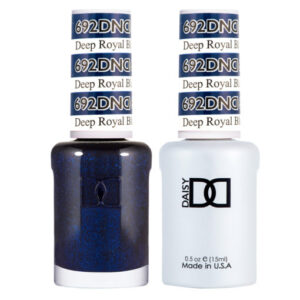 DND – Deep Royal Blue 692 Gel polish and matching varnish