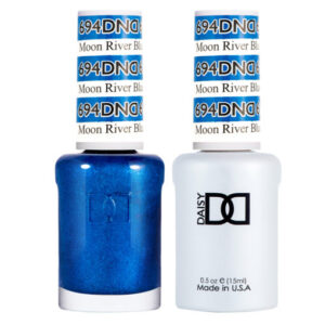 DND – Moon River Blue 694 Gel polish and matching varnish