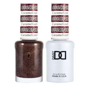 DND – Carmelized Plum 696 Gel polish and matching varnish