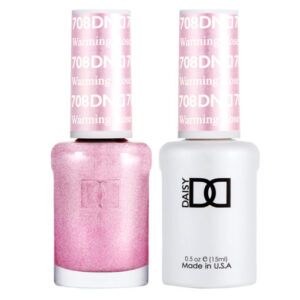 DND – Warming Rose 708 Gel polish and matching varnish