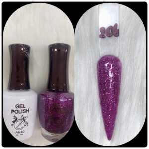 JL DUO (GEL POLISH+NAIL LACQUAER)15ML #206