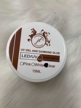 Nail Gel Glue,Rhinestone Glue Gel,15ml Professional Adhesive Thick Nail UV Gel Glue Rhinestone Accessory Decoration Bling Nail Tools
