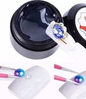 Nail Gel Glue,Rhinestone Glue Gel,15ml Professional Adhesive Thick Nail UV Gel Glue Rhinestone Accessory Decoration Bling Nail Tools - Image 3