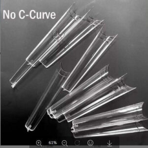 clear Long Straight no -Curve 500pcs (Coffin) from 0-9